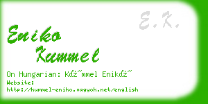 eniko kummel business card